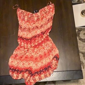 Strapless romper
